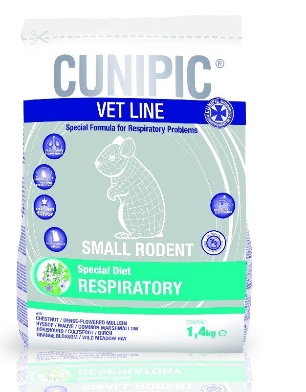 Корм для мелких грызунов CUNIPIC Vet Line Small Rodents Respiratory 1,4 кг.