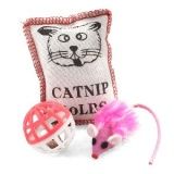 Набор игрушек для кошек Triol мышь с шаром и подушкой 3 шт.