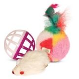 Набор игрушек для кошек Triol мышь с шаром и мячом 3 шт.