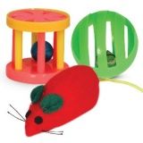 Набор игрушек для кошек Triol мышка с шаром и барабаном 3 шт.